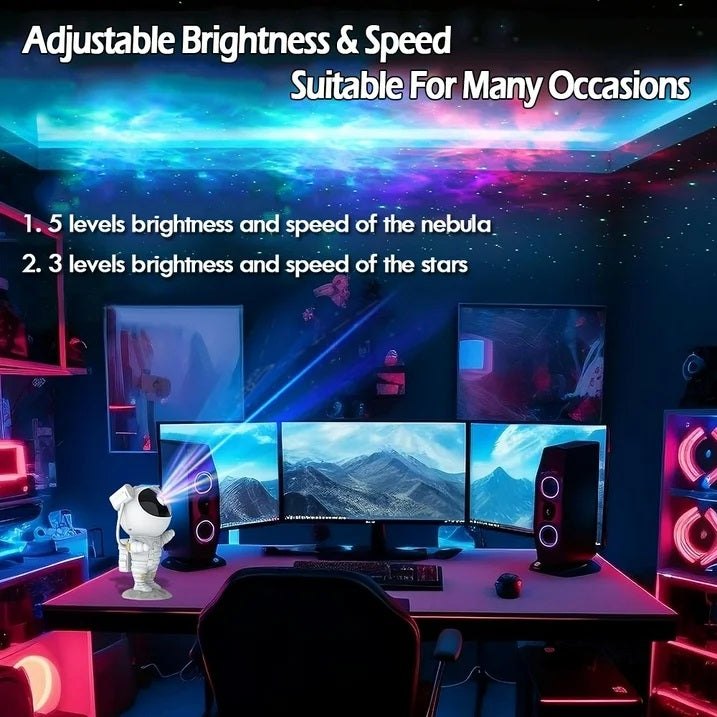 Astronaut Galaxy Projector Lamp with Remote