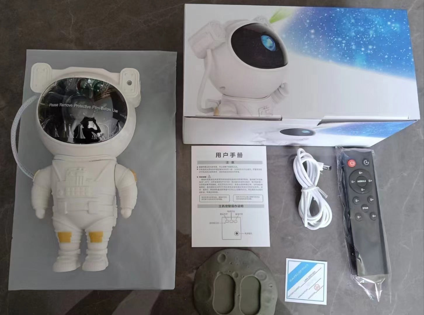 Astronaut Galaxy Projector Lamp with Remote