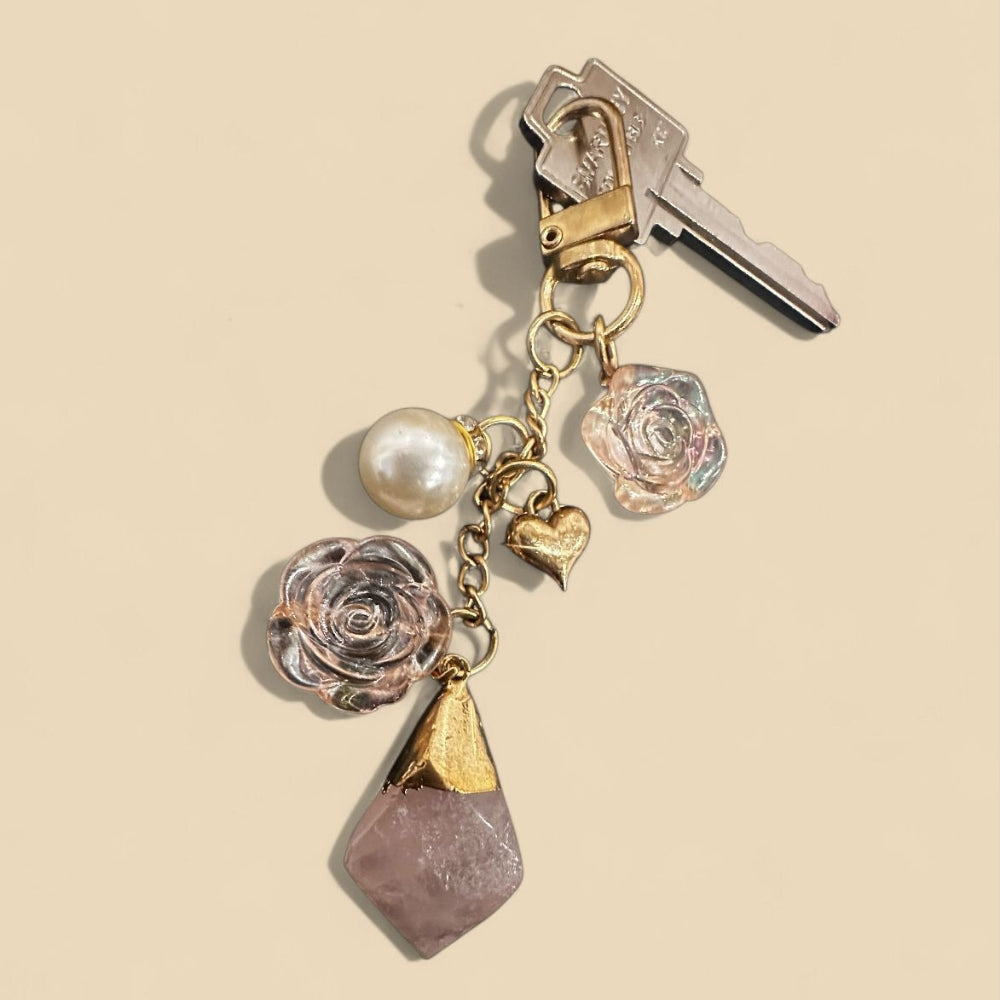Elegant Keychain with Crystal & Bag Accessory